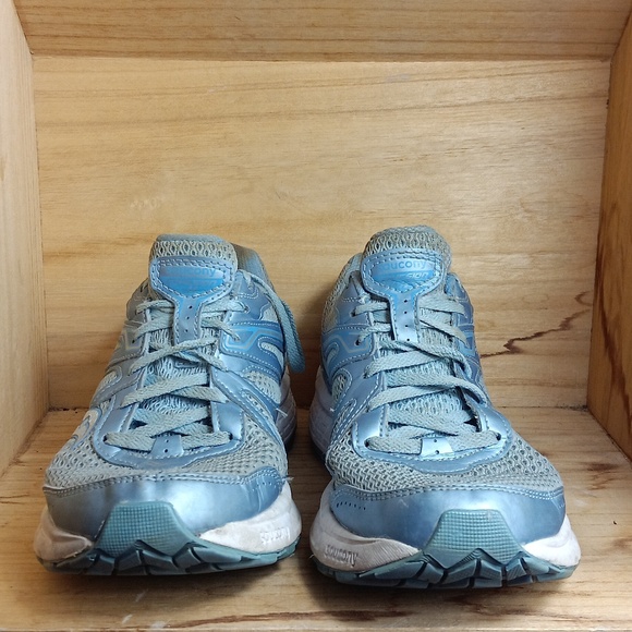 Saucony Grid Cohesion 11 Blue Low Lace Up Womens Running Trainers S10420 3 - Picture 5 of 10